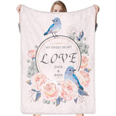 Lofaris Personalized Bird Portrait Throw Blanket For Wedding